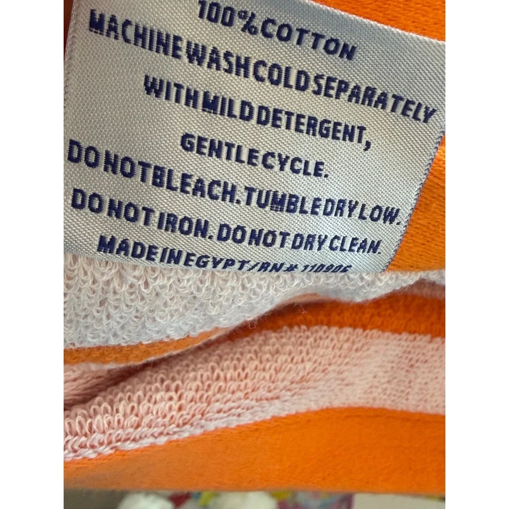 Champion Basketball Court Jacquard Beach Towel Orange 100% Cotton 36x72 NWT